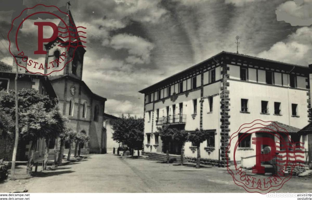 Postkarten: NAVARRA. VALCARLOS. AYUNTAMIENTO Y PARROQUIA DE SANTIAGO