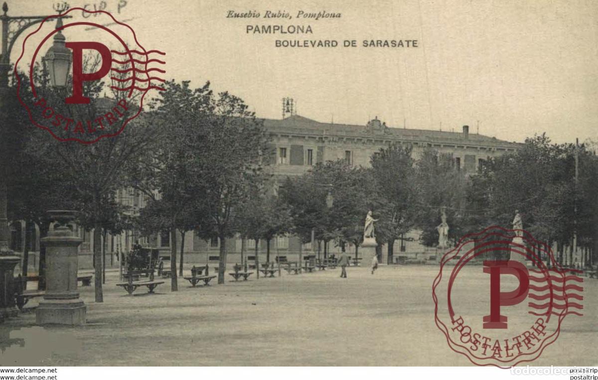 Postkarten: NAVARRA. PAMPLONA. BOULEVARD DE SARASATE