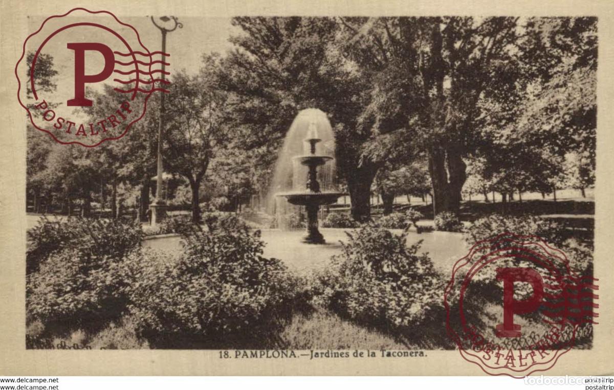 Postales: NAVARRA. PAMPLONA. JARDINES DE LA TACONERA