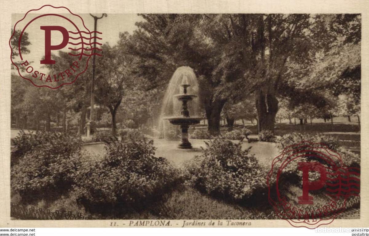 Postales: NAVARRA. PAMPLONA. JARDINES DE LA TACONERA