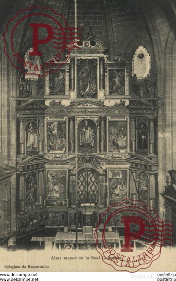 Postales: NAVARRA. PAMPLONA. ALTAR MAYOR DE LA REAL COLEGIATA