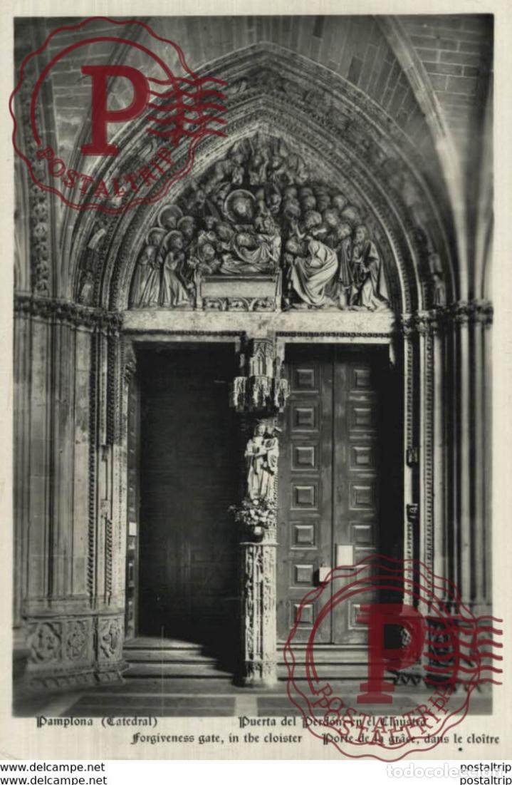 Postales: NAVARRA. PAMPLONA. CATEDRAL. PUERTA DEL PERDON