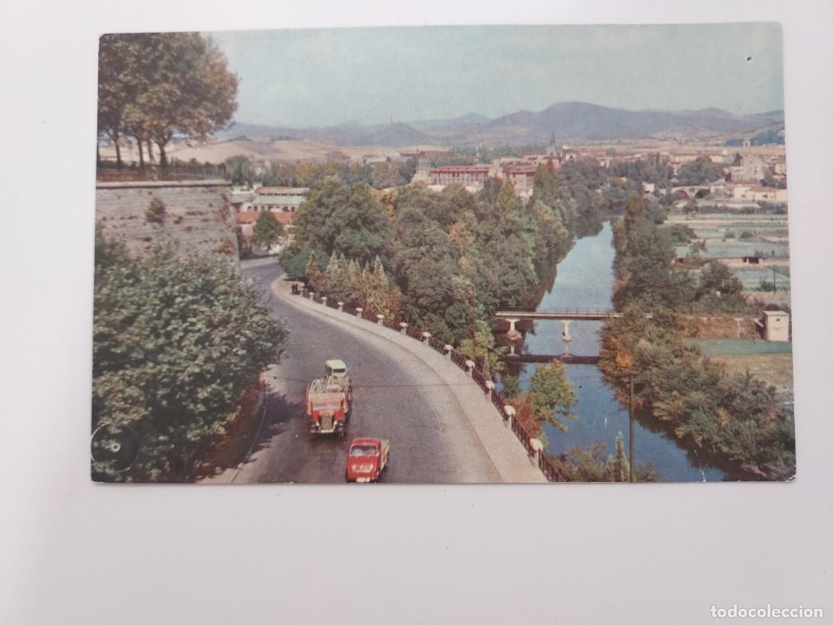 Postales: POSTAL PAMPLONA RIO ARGA. ESCRITA. A&Ntilde;O 1959. DARVI. CAMIONES