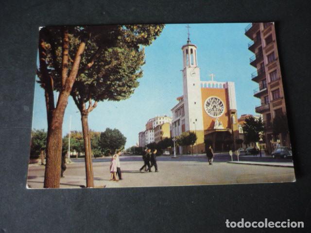 Postcards: PAMPLONA NAVARRA AVENIDA DEL GENERALISIMO FRANCO E IGLESIA DE SAN FRANCISCO JAVIER