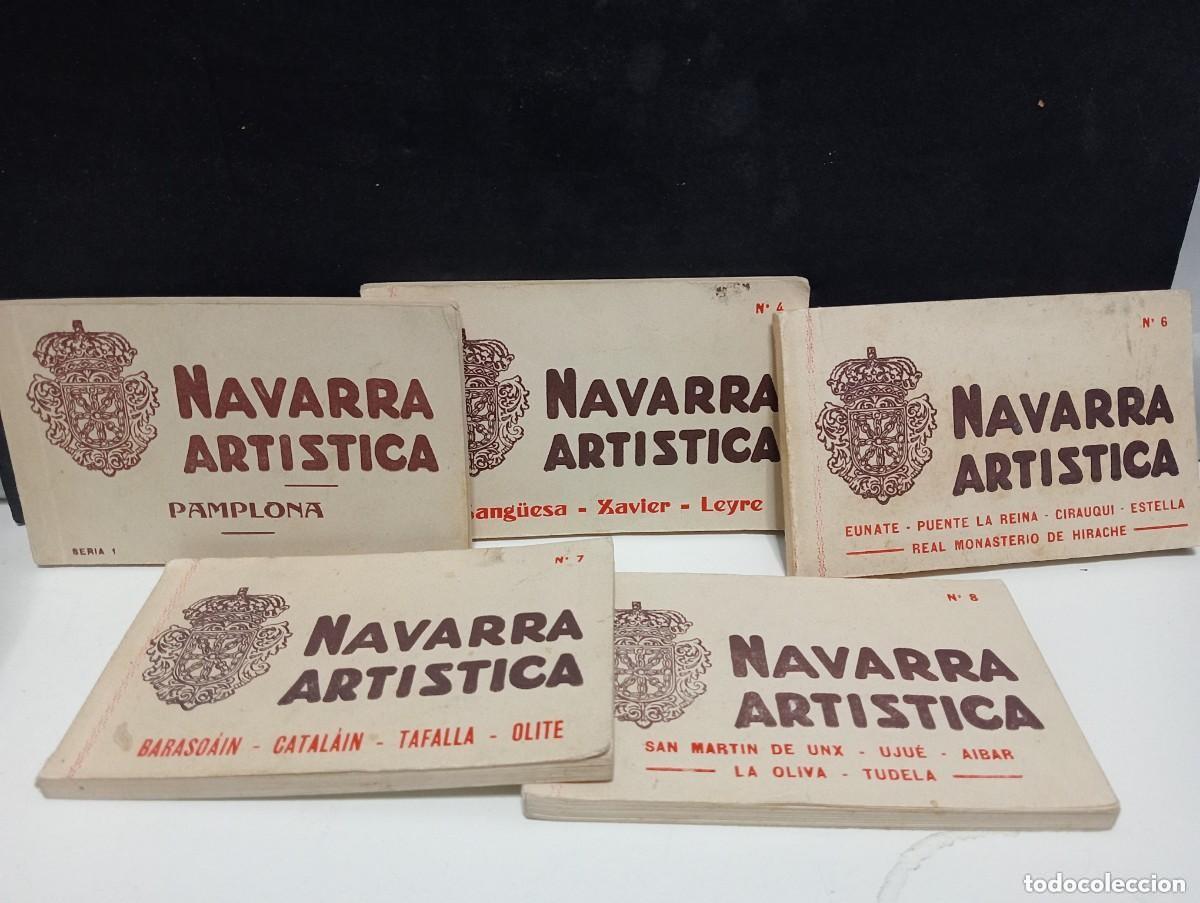 Postales: CONJUNTO DE 5 BLOCS DE POSTALES &ndash; NAVARRA ART&Iacute;STICA. PAMPLONA. L. ROISIN BARCELONA