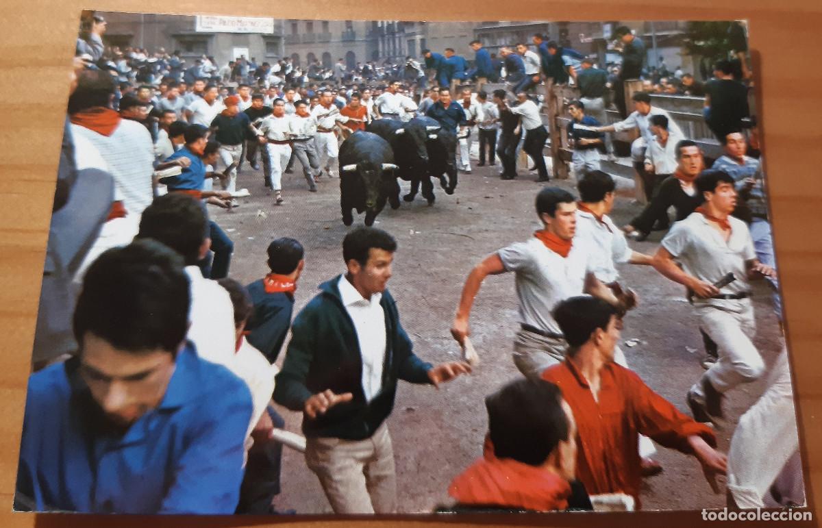 Postais: FIESTAS DE SAN FERM&Iacute;N - PAMPLONA - 6 - EL ENCIERRO - MUY BUEN ESTADO