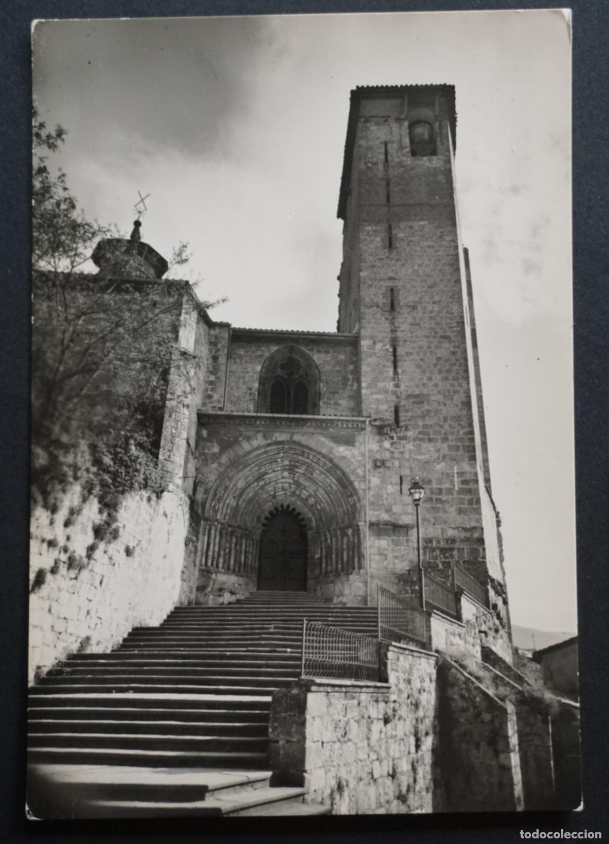 Postales: Estella, Iglesia de San Pedro, antigua postal sin circular.