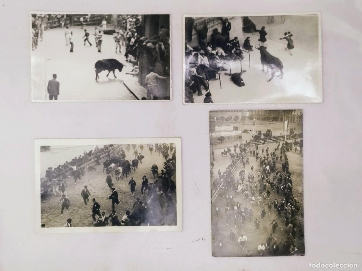Postales: 4 fotografias postales de Pamplona. San Ferm&iacute;n. Corridas de toros. 1951.