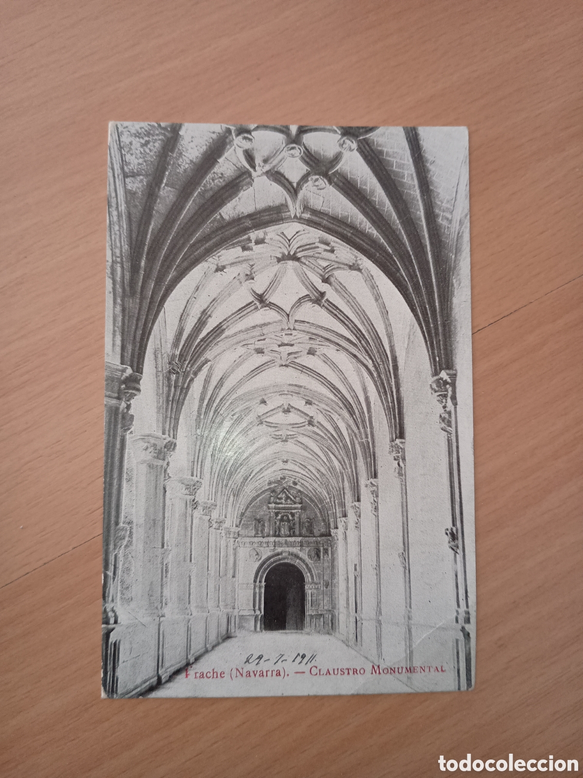 Postales: IRACHE (NAVARRA) - CLAUSTRO MONUMENTAL - IMP. ELZEVIRIANA