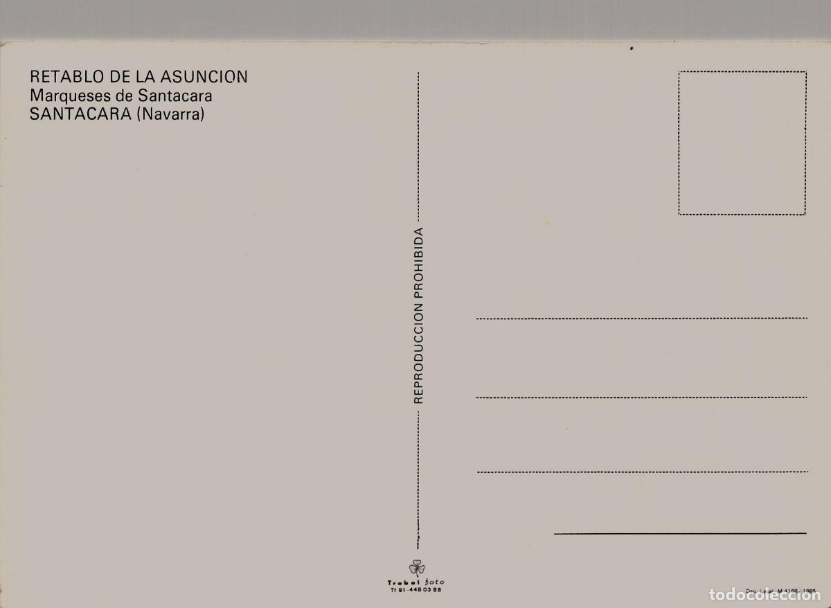 Postales: Postal del Retablo de la Asunci&oacute;n en Santacara, Navarra - Foto 2
