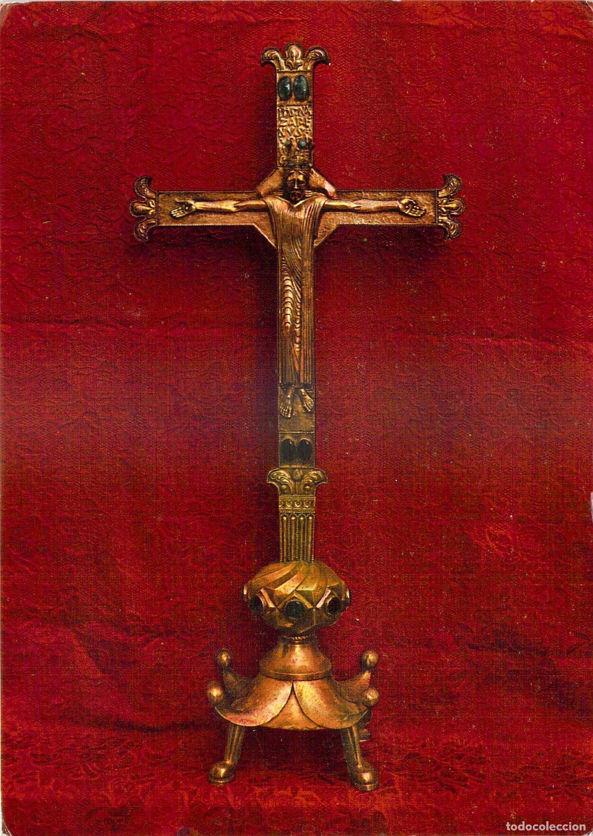 Postales: Postal del Monasterio de Leyre: Cruz Procesional en Yesa, Navarra