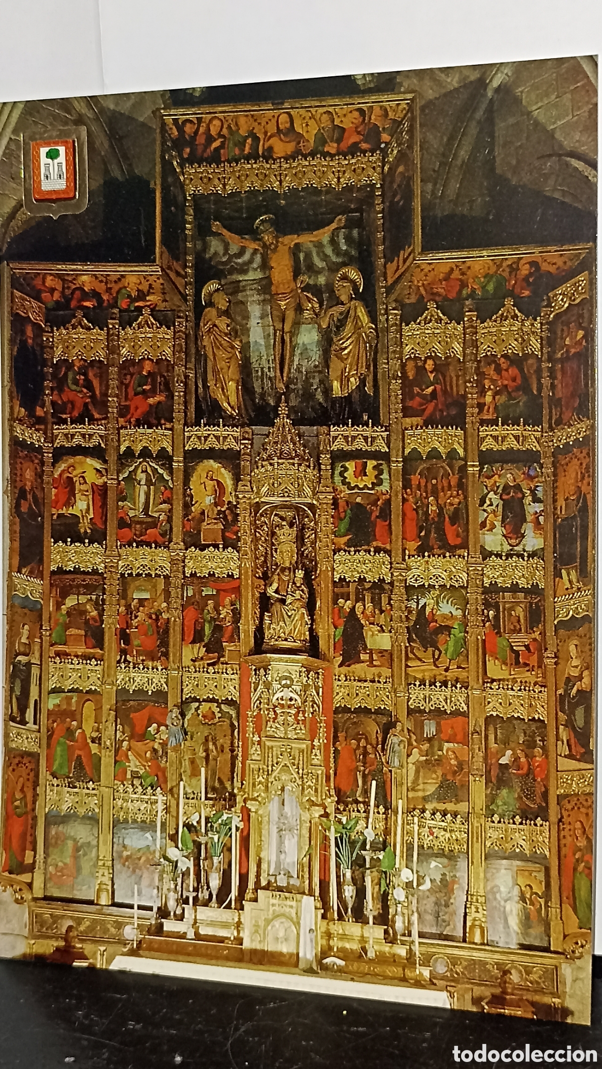 Postales: MINT! Olite. Navarra retablo de Santa Mar&iacute;a de real