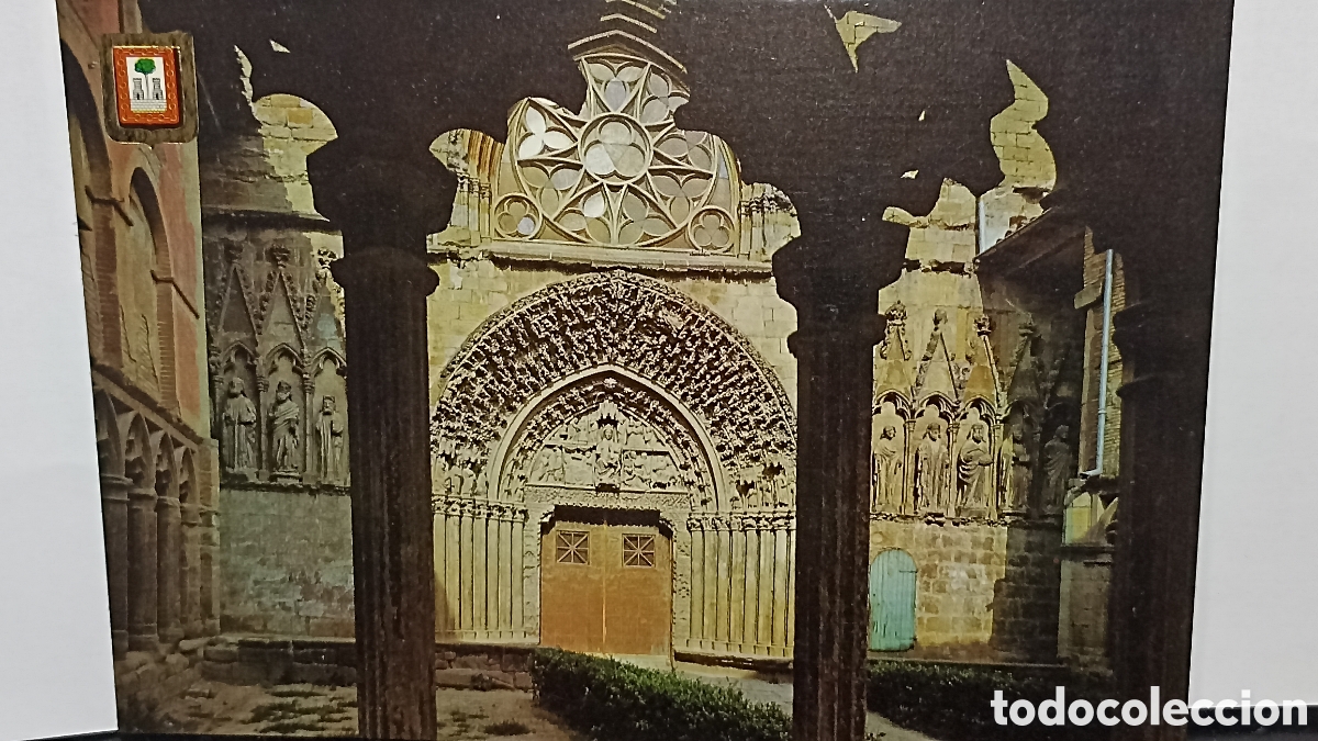Postales: MINT!!Olite. Navarra claustro y p&oacute;rtico de Santa Mar&iacute;a la real