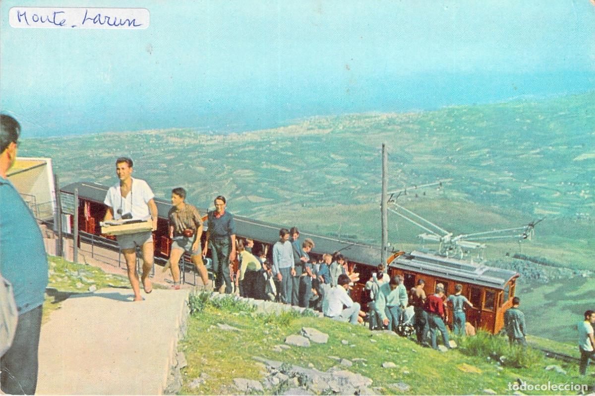 Postales: Postal del Monte Larun con el Tren de Cresta en Vera de Bidasoa, Navarra