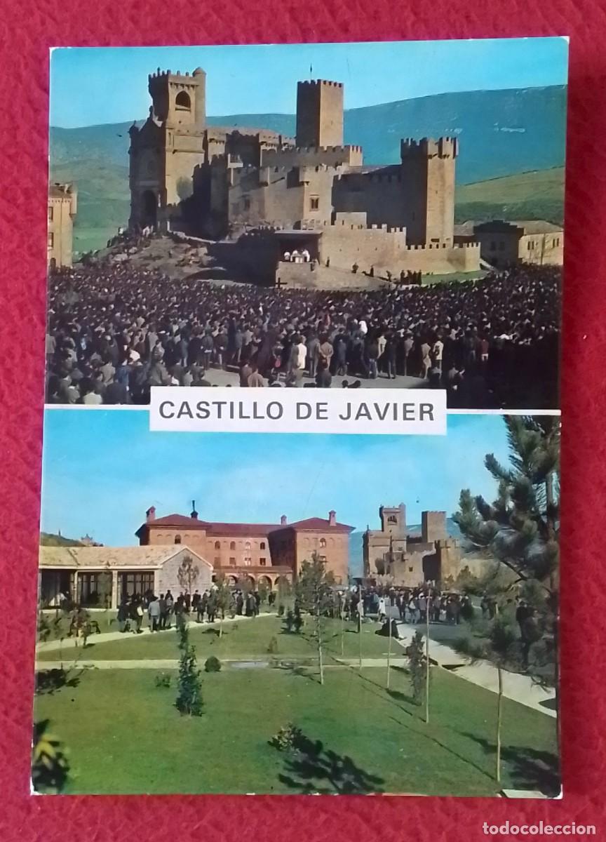 Postales: POSTAL OLD POST CARD CASTILLO DE JAVIER, PEREGRINACI&Oacute;N AL CASTILLO MISA CAMPA&Ntilde;A Y COMUNI&Oacute;N JAVIERADA