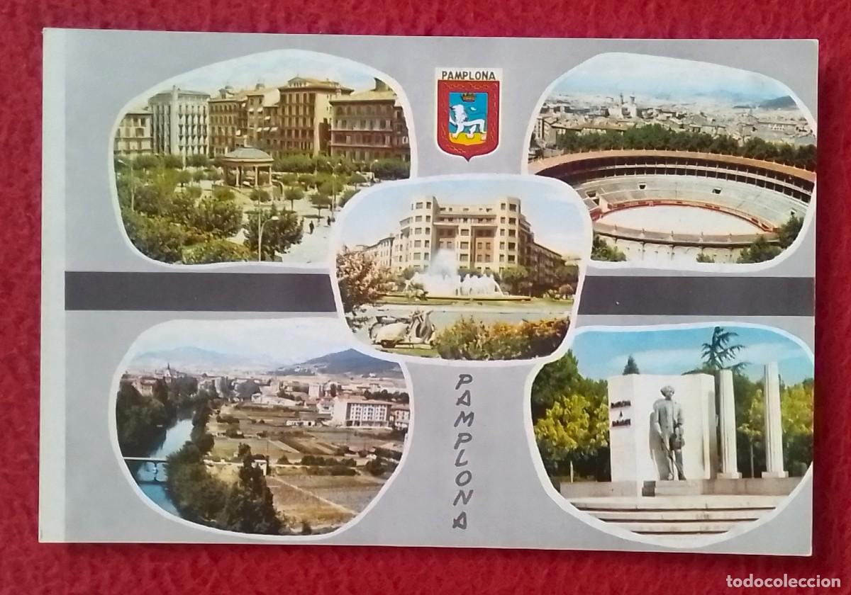 Postales: ANTIGUA POSTAL POST CARD NAVARRA NAVARRE PAMPLONA, DIVERSAS VISTAS..VIEWS VUES..PLAZA DE TOROS..ETC.