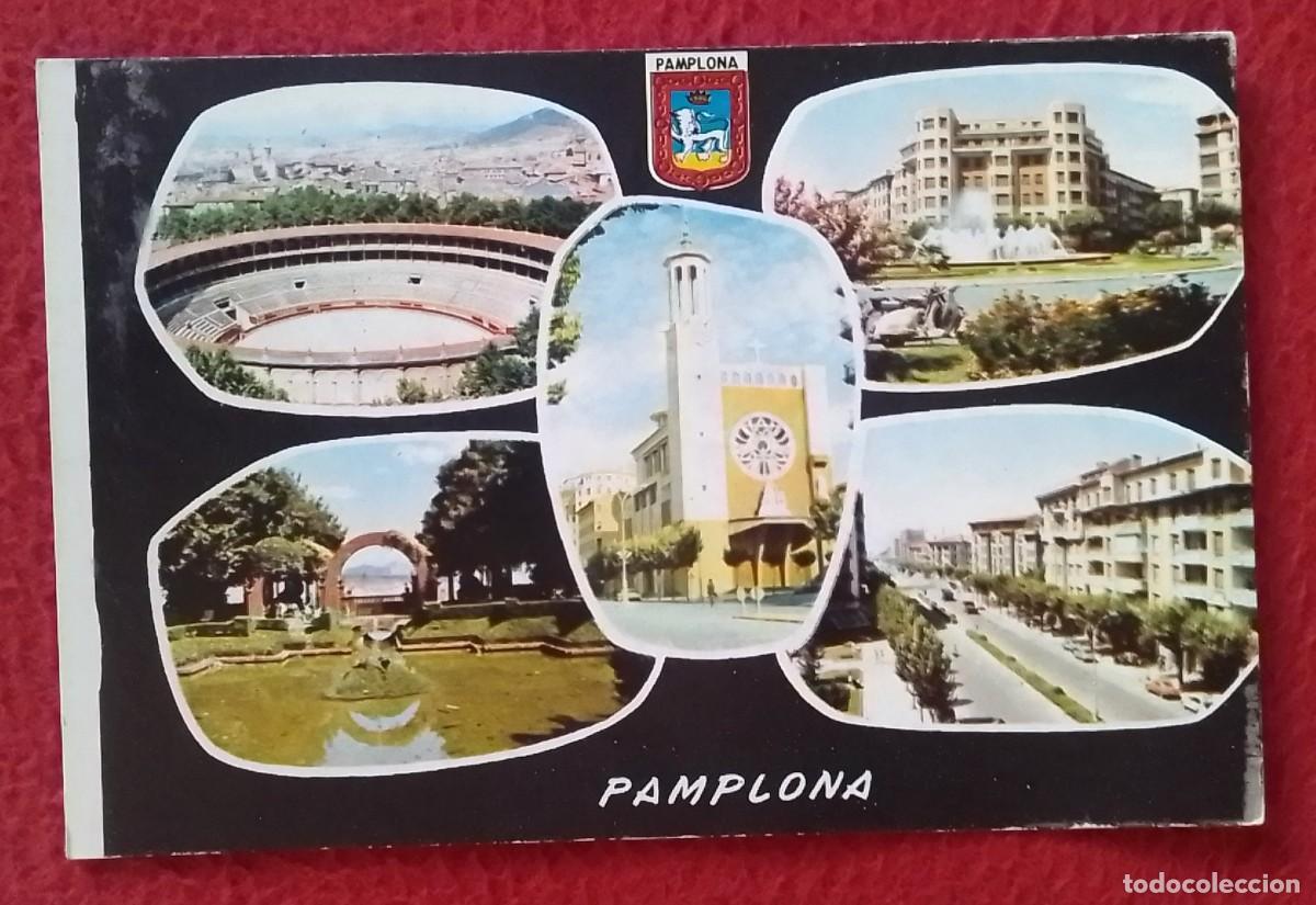 Postales: ANTIGUA POSTAL POST CARD NAVARRA NAVARRE PAMPLONA, DIVERSAS VISTAS..VIEWS VUES..PLAZA DE TOROS..ETC.