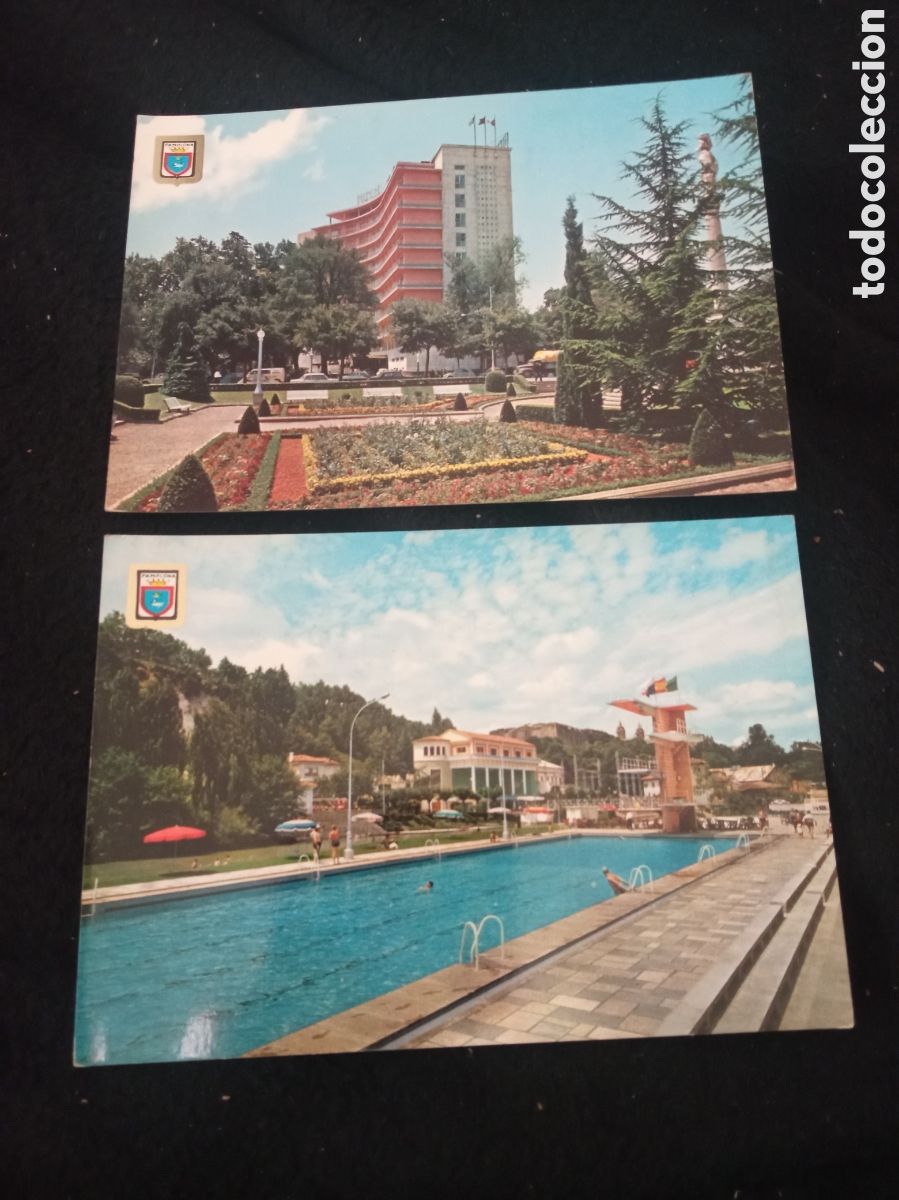 Postales: 2 antiguas postales fotogr&aacute;ficas de Pamplona
