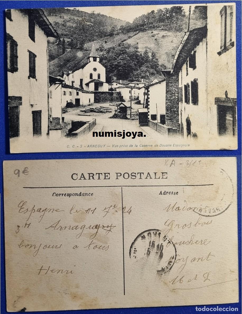 Postales: Postal de ARNEGUY Espa&ntilde;a a&ntilde;o 1910. Vista del Cuartel de la Aduana Espa&ntilde;ola.