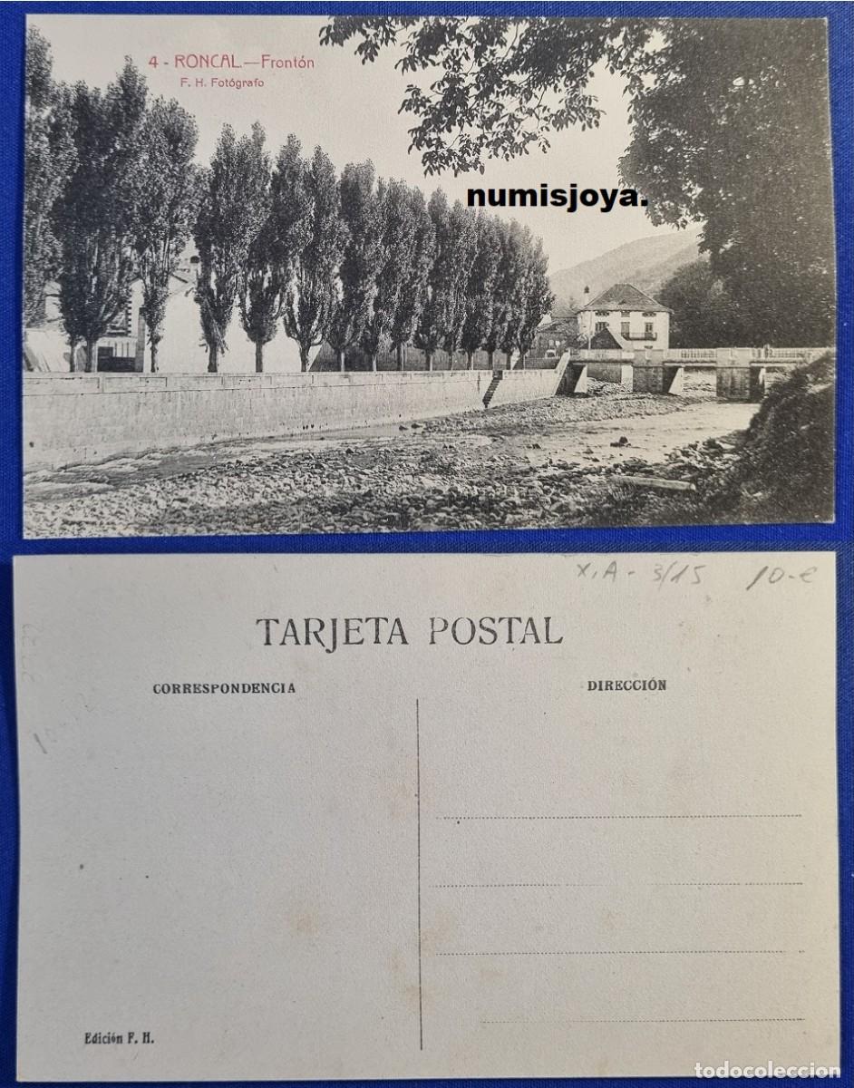 Postales: Postal de RONCAL (Navarra) Espa&ntilde;a a&ntilde;o 1910. FRONTON. Foto F. H.