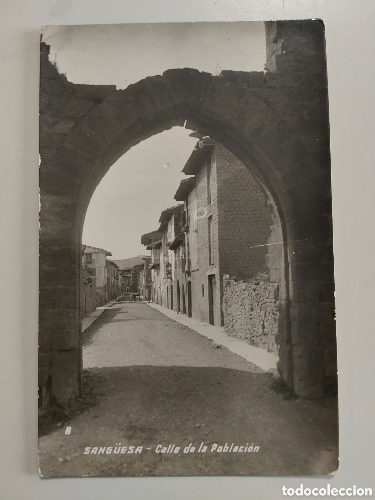Postales: Tarjeta Postal fotografica Sang&uuml;esa Navarra Calle de la Poblaci&oacute;n Numero 8