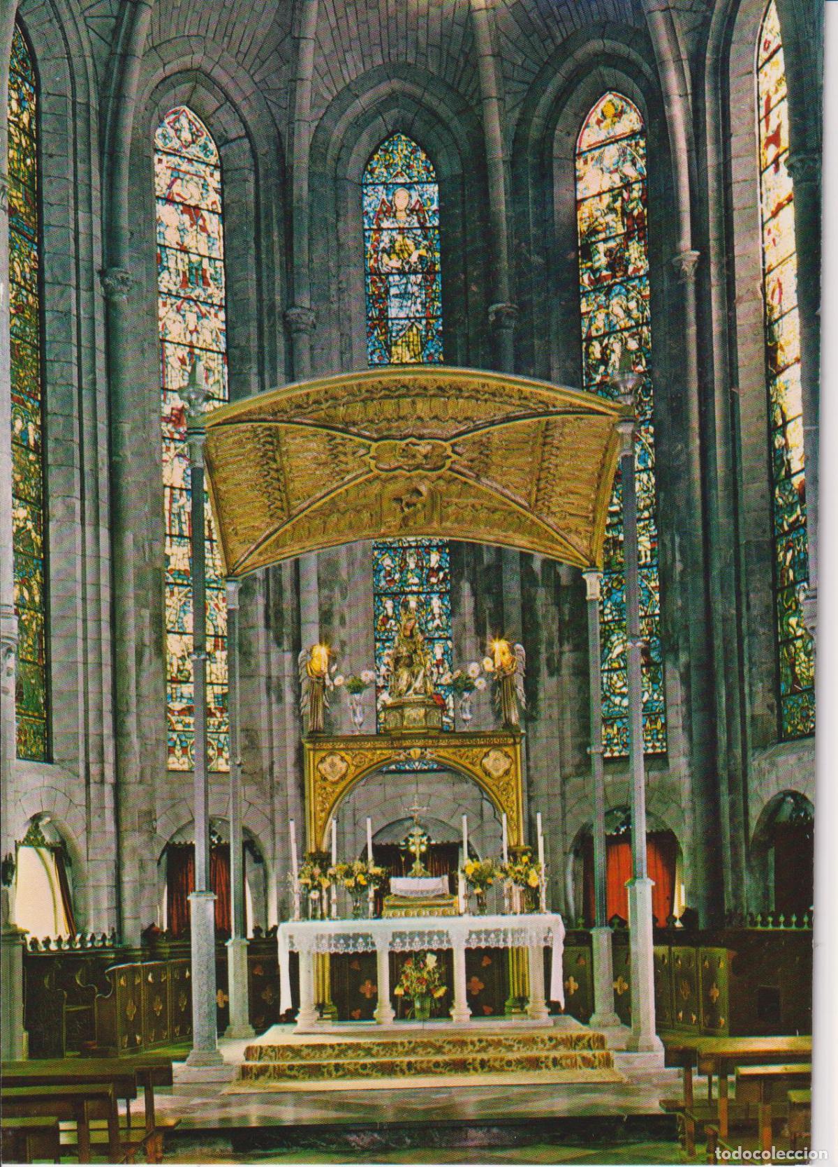 Postales: RONCESVALLES (NAVARRAi ALTAR PRINCIPAL Y BALDAQUINO - EDICIONES SICILIA N&ordm;3 - S/C