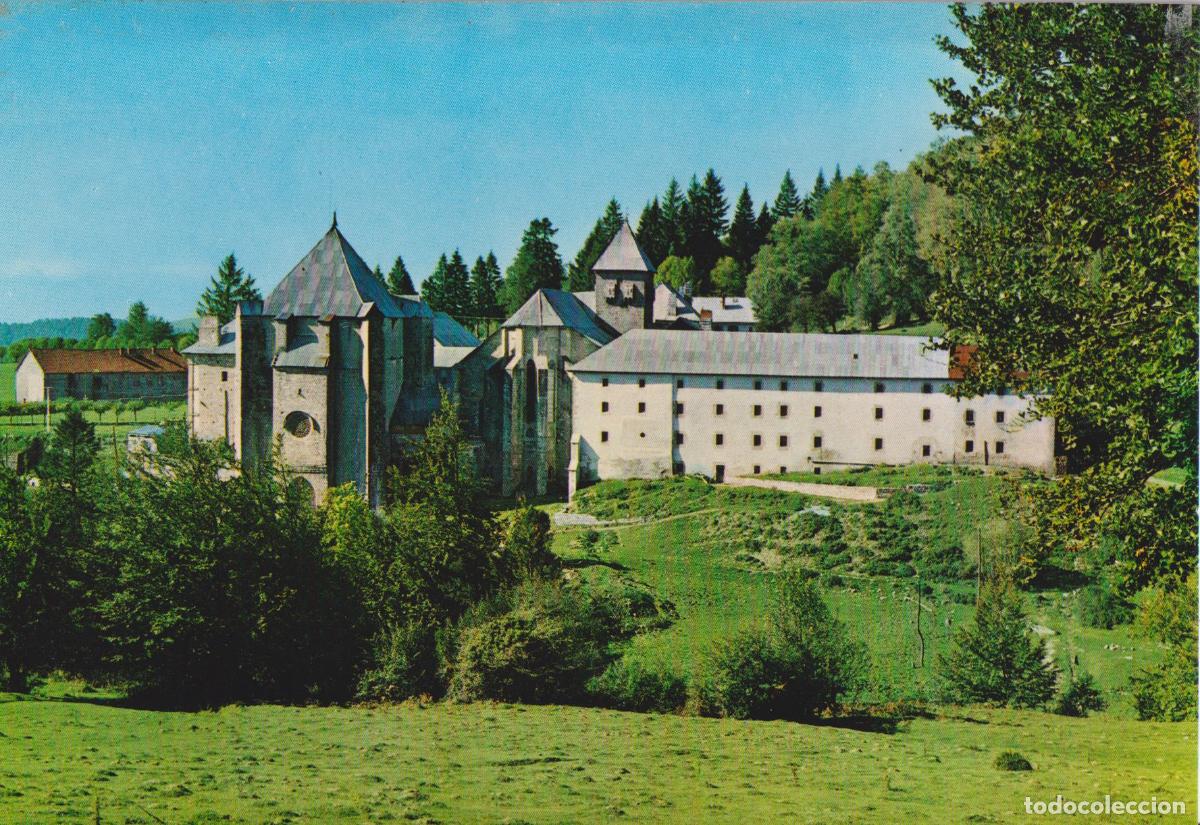 Postales: RONCESVALLES (NAVARRAi VISTA GENERAL Y ABSIDE - EDICIONES SICILIA N&ordm;6 - S/C