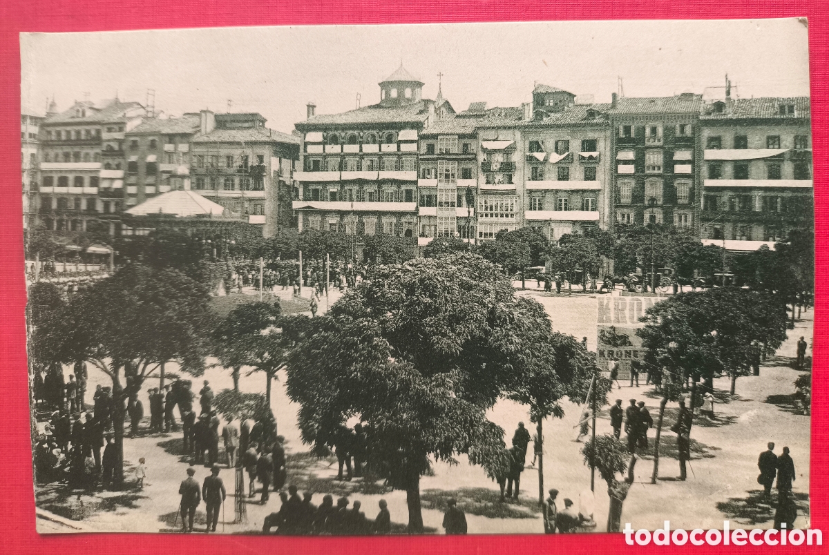 Postales: PAMPLONA PLAZA DEL CASTILLO POSTAL NAVARRA C. 1950