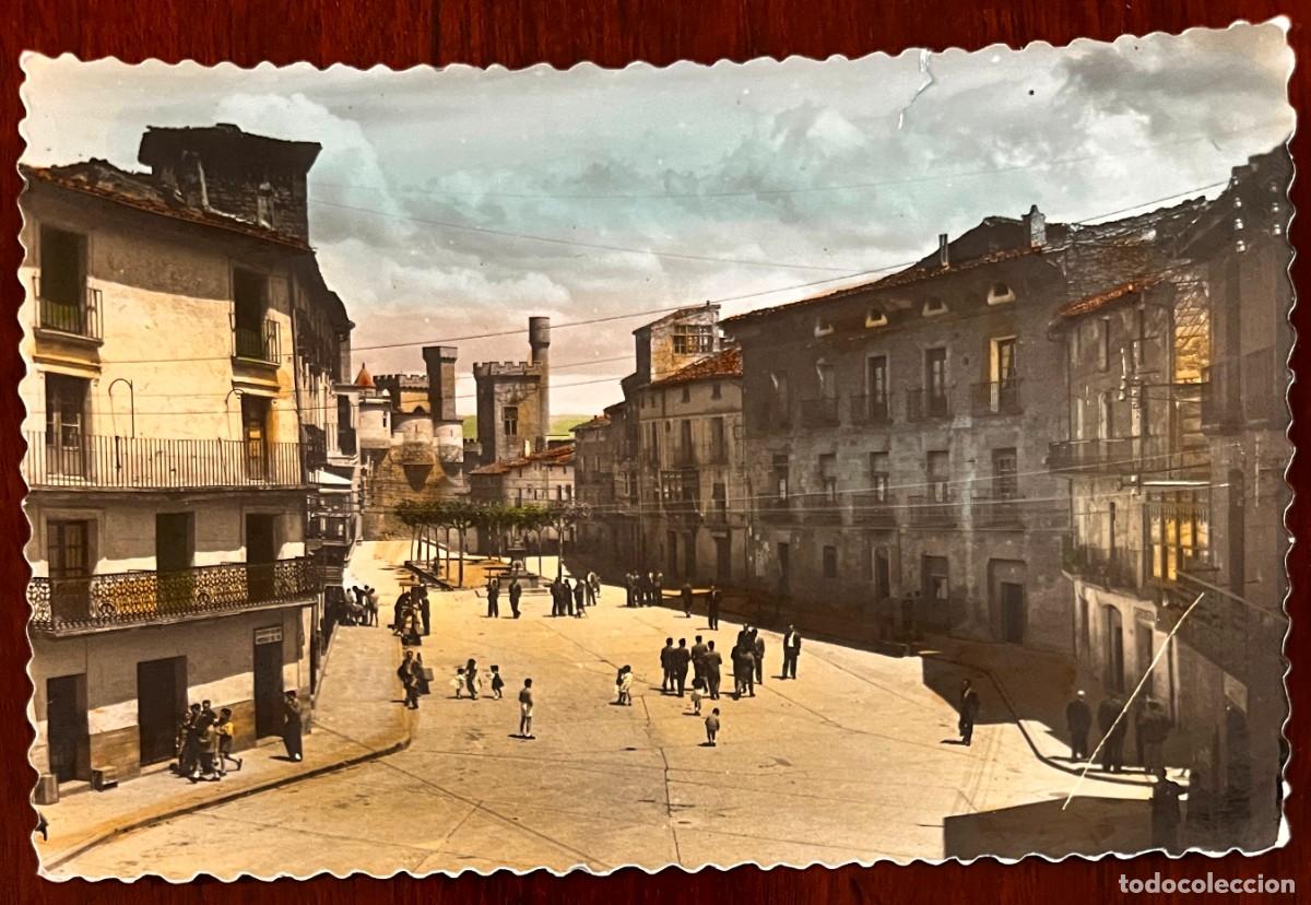 Postales: Olite, Plaza Mayor, Al Fondo El Castillo, Arribas N&ordm; 2, sin circular