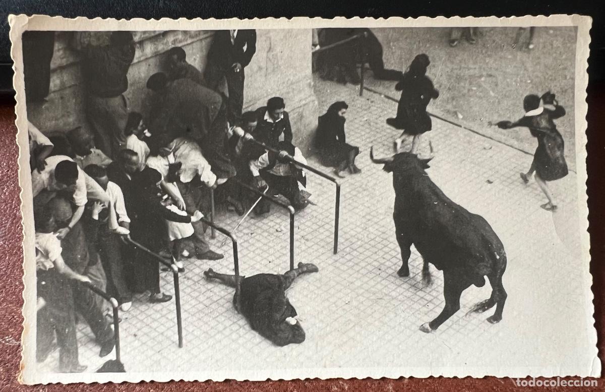 Postcards: Pamplona - Fotograf&iacute;a Encierro de San Ferm&iacute;n - Foto J. Galle