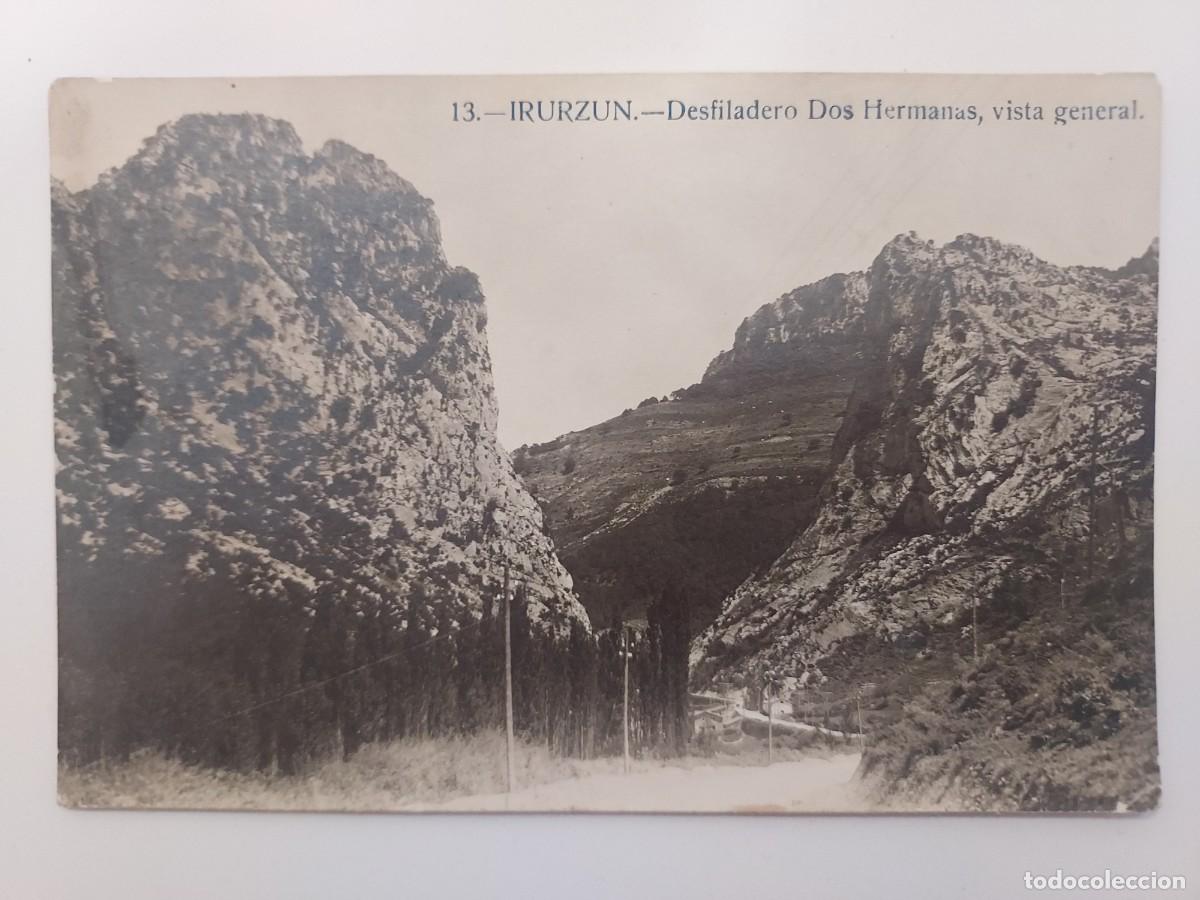 Postales: POSTAL IRURZUN DESFILADERO DOS HERMANAS VISTA GENERAL. ESCRITA. NAVARRA. 13. ANTIGUA