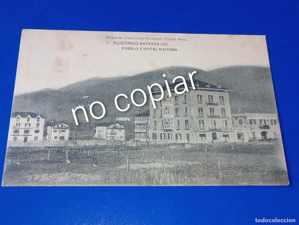 Postales: Elizondo entrada del pueblo y Hotel Maitena