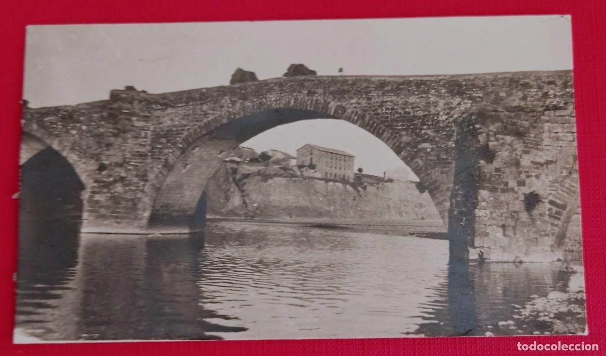 Postales: ANTIGUA POSTAL FOTOGR&Aacute;FICA PUENTE AUZOLA - IRATI - NAVARRA - CIRCA 1930