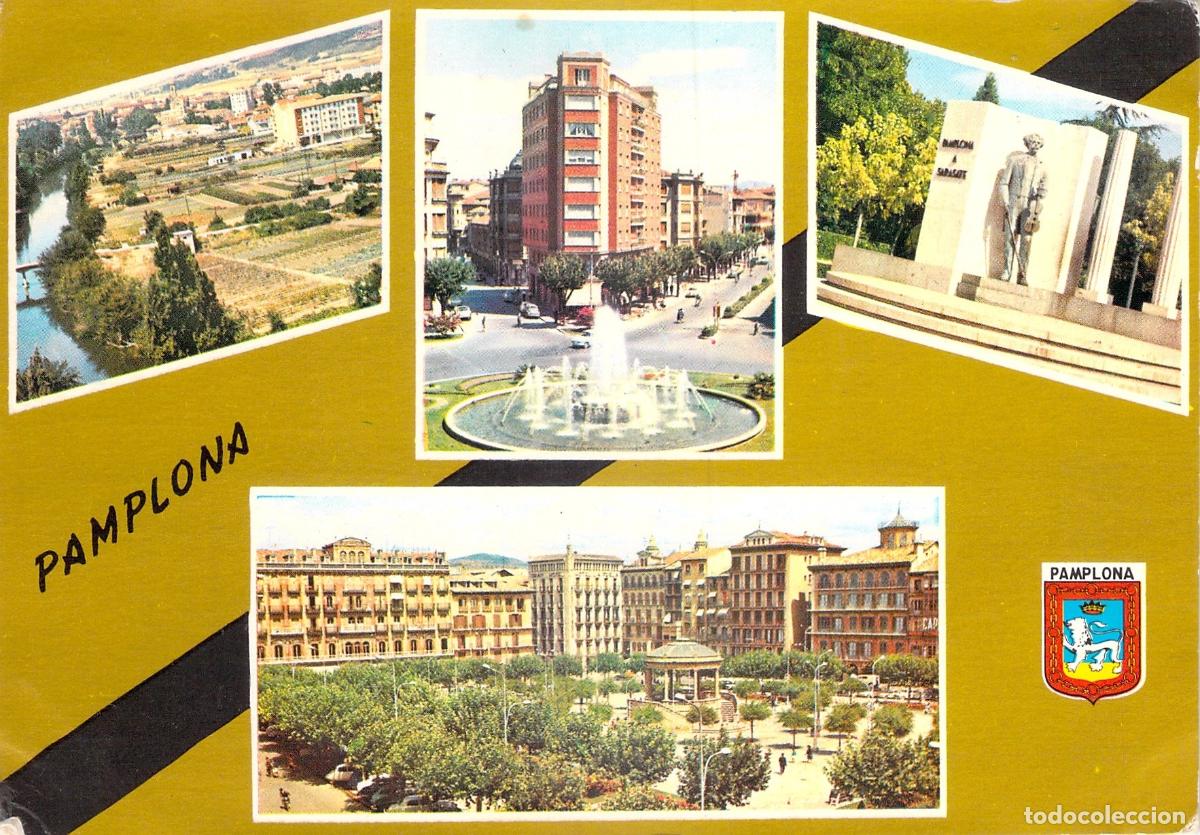 Postales: Postal de vistas panor&aacute;micas de la ciudad de Pamplona