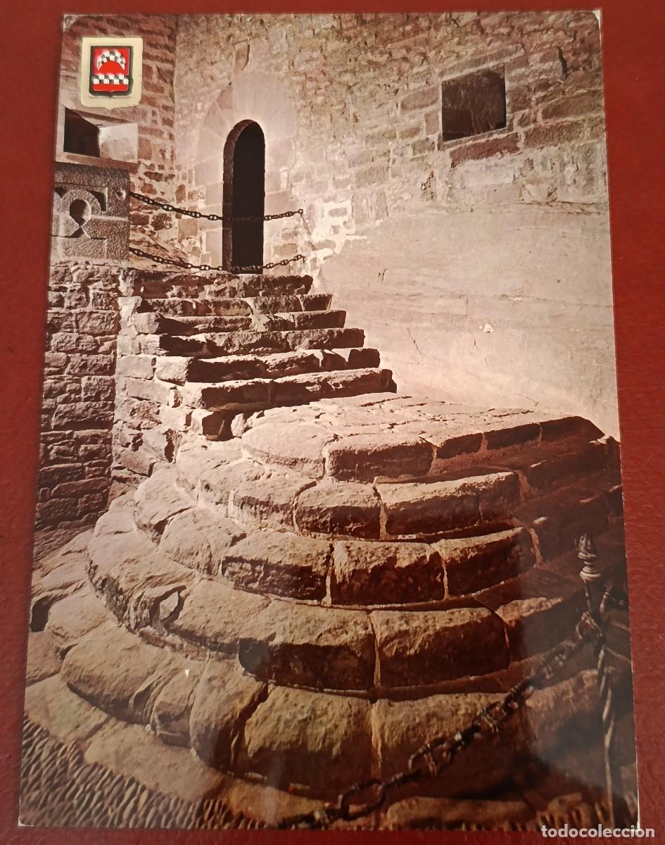 Postales: POSTAL ANTIGUA ESCALERA CASTILLO DE JAVIER - SANG&Uuml;ESA - NAVARRA 1960