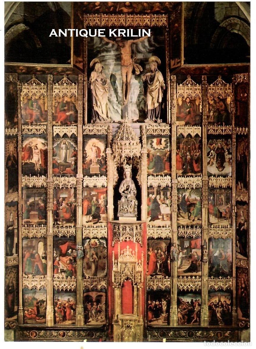 Postales: OLITE N&ordm; 4717 IGLESIA STA. MARIA LA REAL , RETABLO / COLECCION PERLA / SIN FRANQUEAR