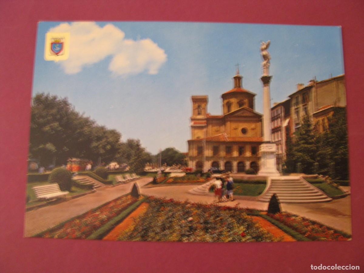 Postales: POSTAL DE PAMPLONA. MONUMENTO A LA INMACULADA Y PARROQUIA DE SAN LORENZO. DOMINGUEZ 24