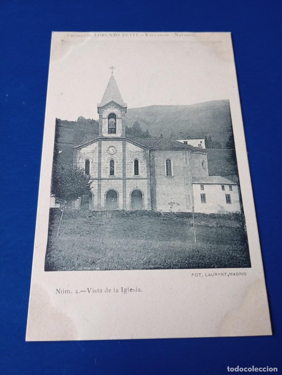 Postales: Valcarlos Vista de la iglesia Navarra primera edici&oacute;n F. Laurent Colecci&oacute;n L.Petit