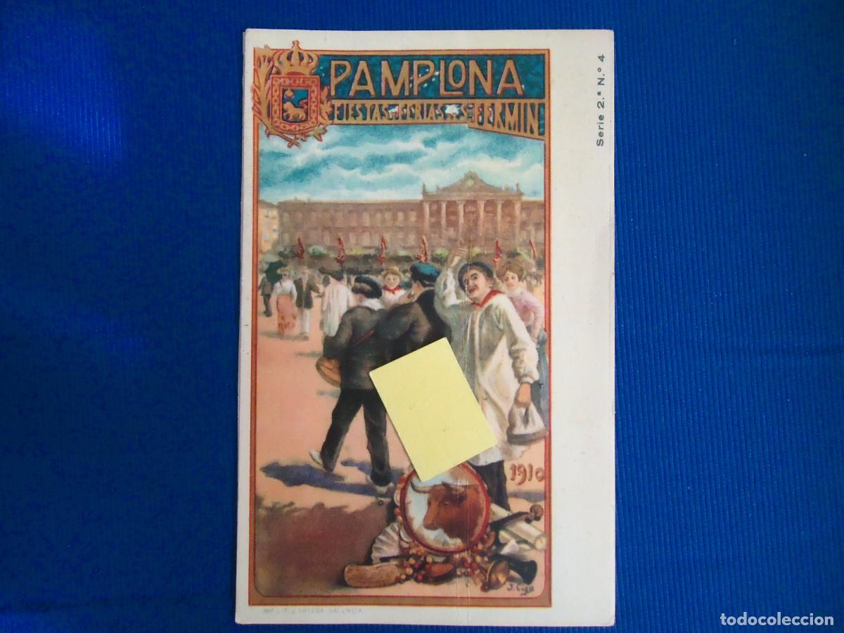 Postales: postal san fermin 7 julio 1910 pamplona navarra cabezudos pamplones encierro toro corrida taurino