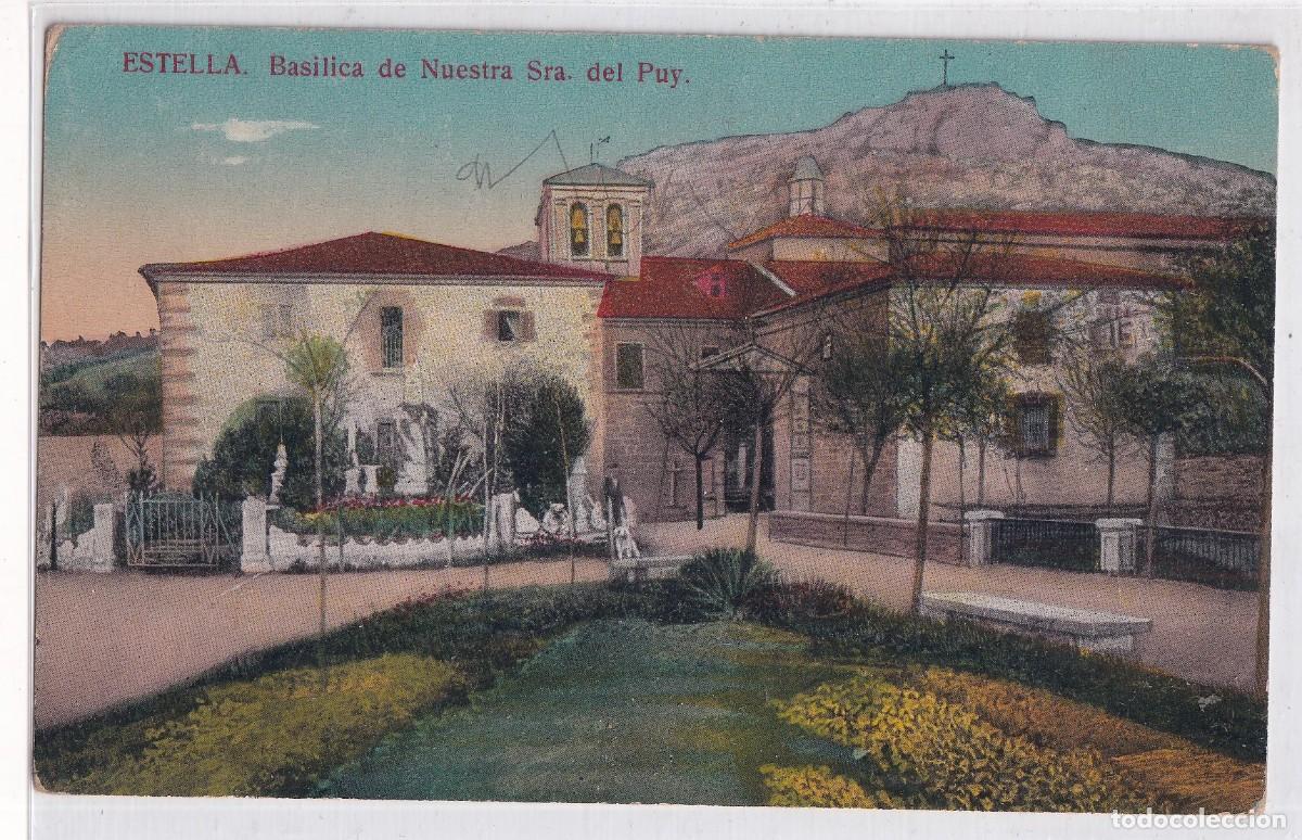 Cartoline: Estella Bas&iacute;lica de Nuestra Se&ntilde;ora del Puy. Escrita en 1925 sin circular.