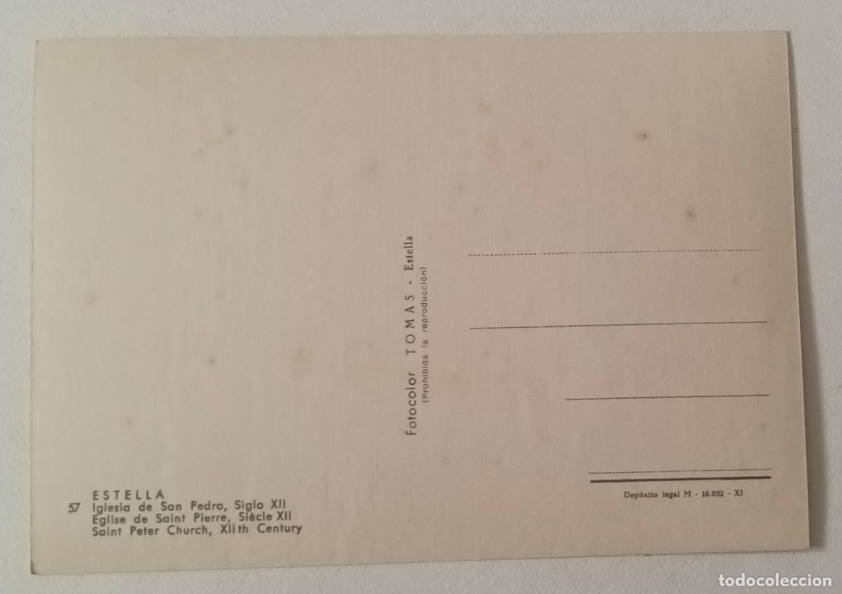 Postales: ESTELLA. IGLESIA DE SAN PEDRO (1968) - Foto 2