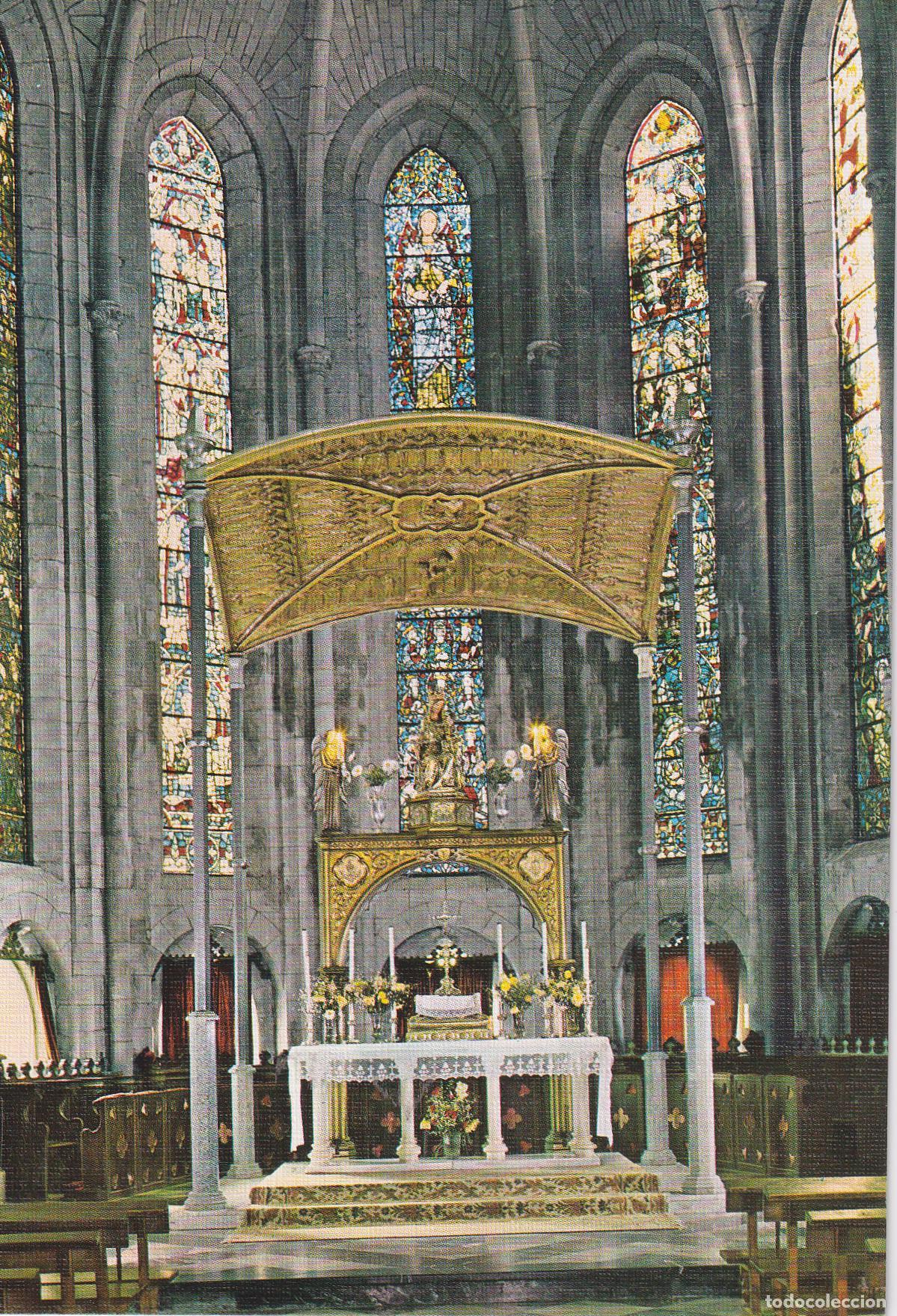 Postales: RONCESVALLES (NAVARRA) ALTAR PRINCIPAL Y BALDAQUINO - EDICIONES SICILIA N&ordm;3 - S/C