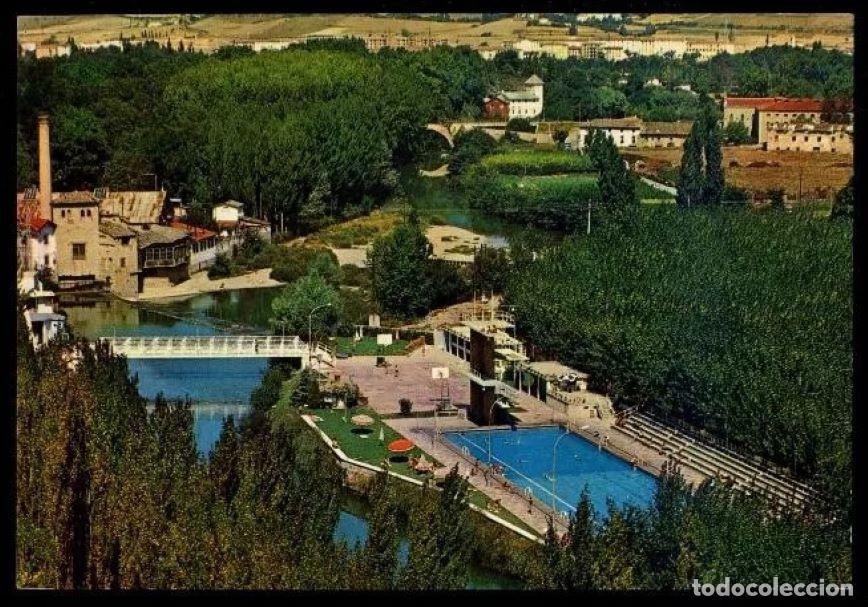 Postais: Pamplona *Club Na&uacute;tico. Paisaje sobre el r&iacute;o Arga* Ed. Vaquero - BV n&ordm; 6732. Nueva.