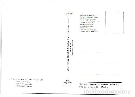 Postales: SALA PRINCIPAL.- CASTILLO DE XAVIER.- XAVIER / NAVARRA - Foto 2