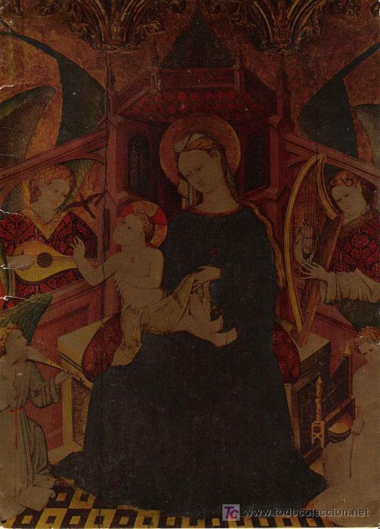 Cartes Postales: Virgen con ni&ntilde;o. Reproducci&oacute;n de retablo