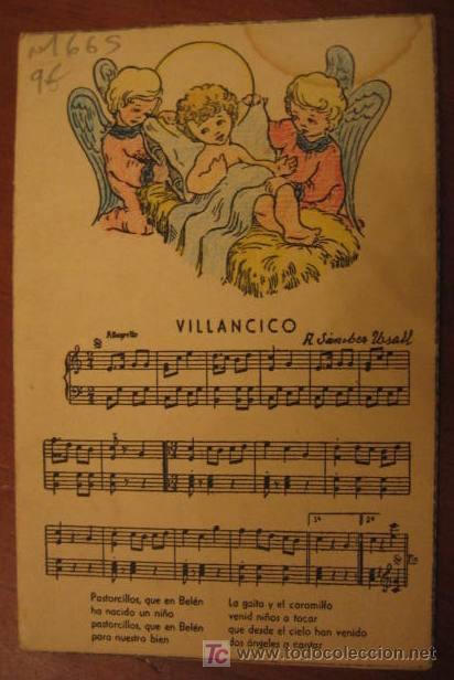 Postales: Postal de Navidad, con villancico - Foto 1