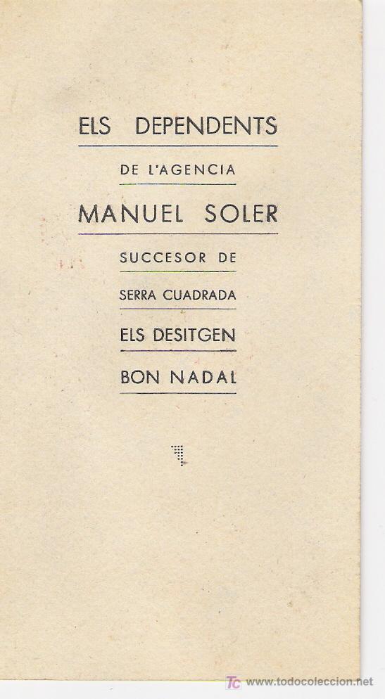 Postales: MANUEL SOLER    SUCCESOR DE SERRA CUADRADA - Foto 2