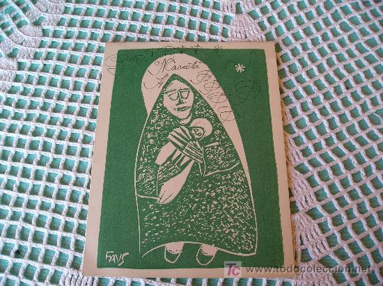 Postkarten: ***RARA Y EXTRA&Ntilde;A POSTAL DE NAVIDAD (FAVS) &iexcl;&iexcl;&iexcl;&iexcl; A&Ntilde;OS 50 !!!!