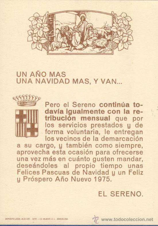 Postales: FELICITACION DE NAVIDAD EL SERENO - Foto 2