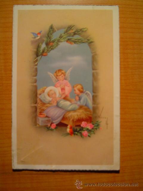 Postales: POSTAL NI&Ntilde;O JESUS Y LOS ANGELES ESCRITA